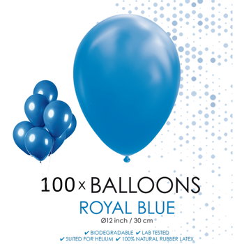 100 ballonnen royaal blauw