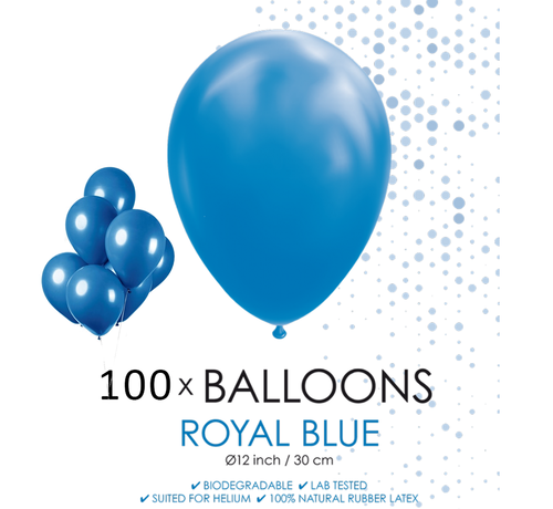 100 ballonnen royaal blauw 12 inch