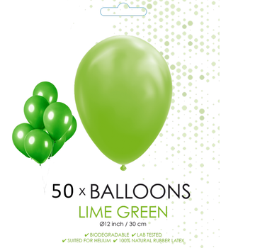 50 ballonnen lime groen