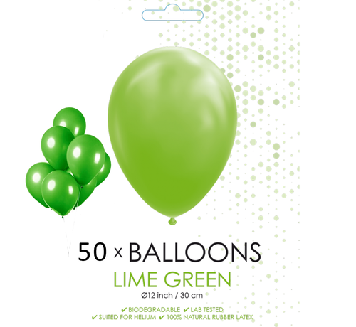 50 ballonnen lime groen 12 inch