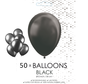50 ballonnen zwart 12 inch