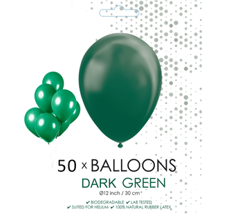 50 ballonnen donker groen