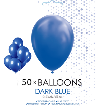 50 ballonnen donker blauw