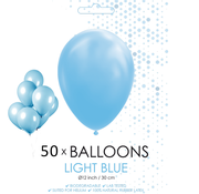 50 ballonnen licht blauw