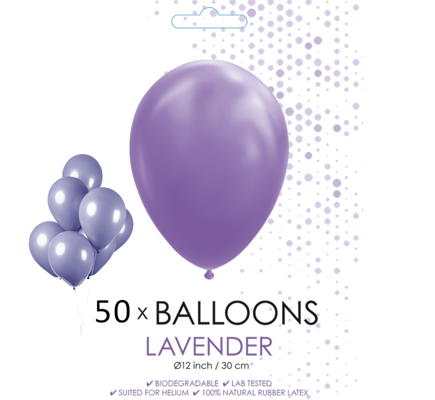 50 ballonnen lavendel 12 inch