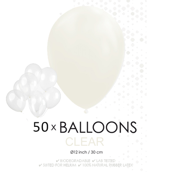 50 ballonnen doorzichtig