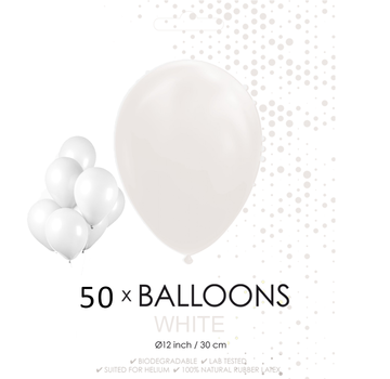 50 ballonnen wit