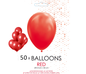 50 ballonnen rood