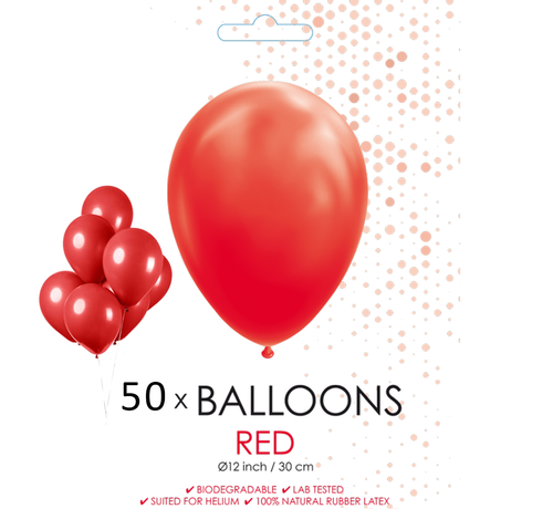 50 ballonnen rood 12 inch