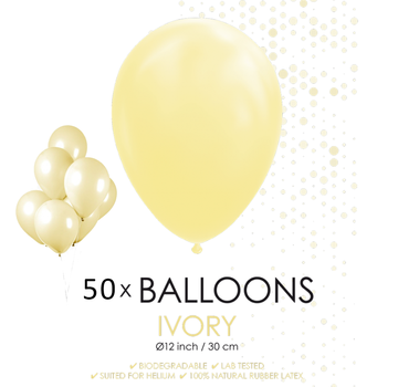 50 ballonnen ivoor