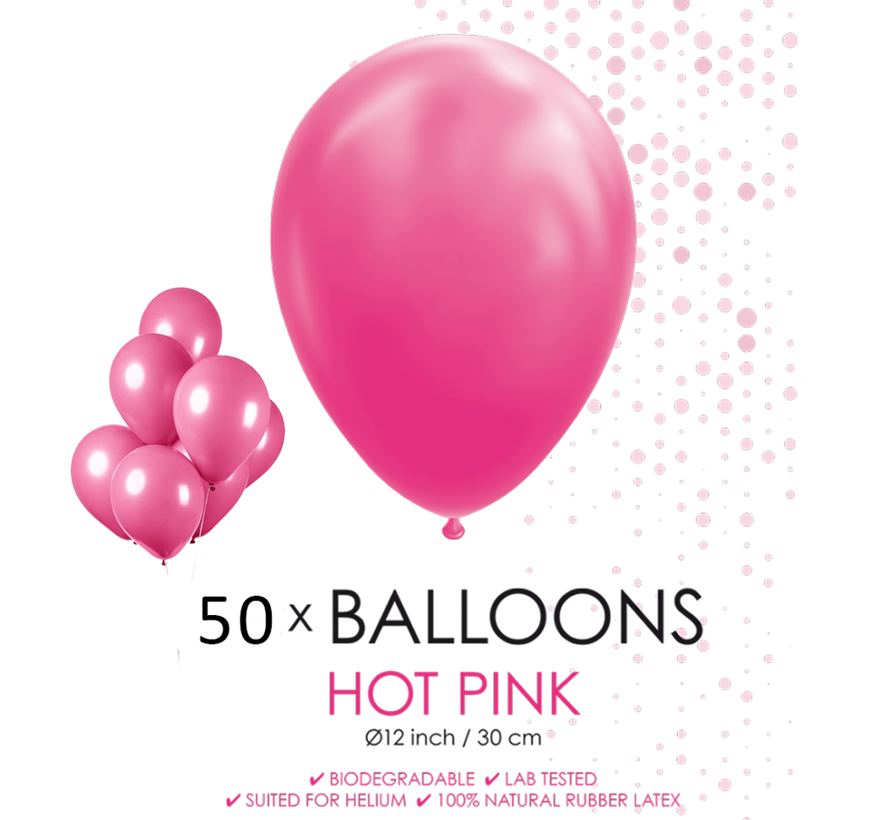 50 ballonnen donker roze