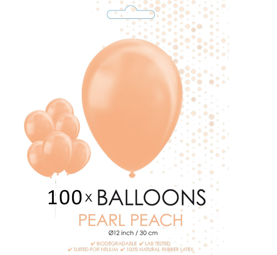 100 Parel perzik kleur ballonnen 30 cm