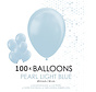 100 Parel lichtblauwe ballonnen 30 cm