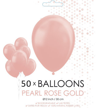 Pearl rosé goud ballonnen