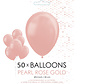 50 Pearl rosé goud ballonnen 30 cm