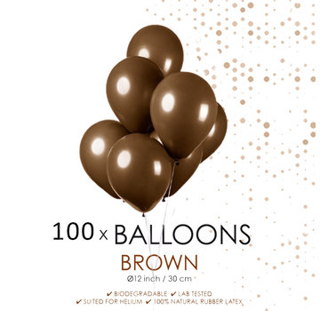 100 ballonnen bruin