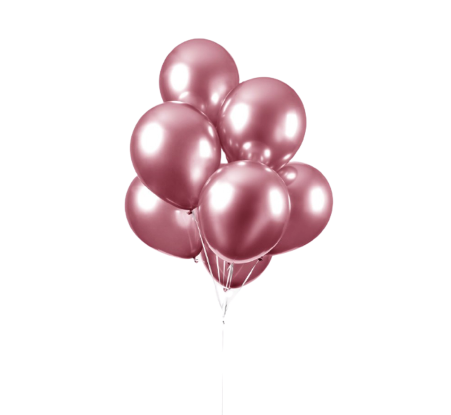 Latex pink chrome ballonnen