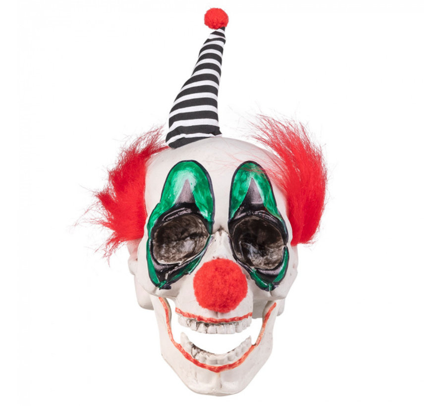 Killer clown decoratie met beweegbare kaak