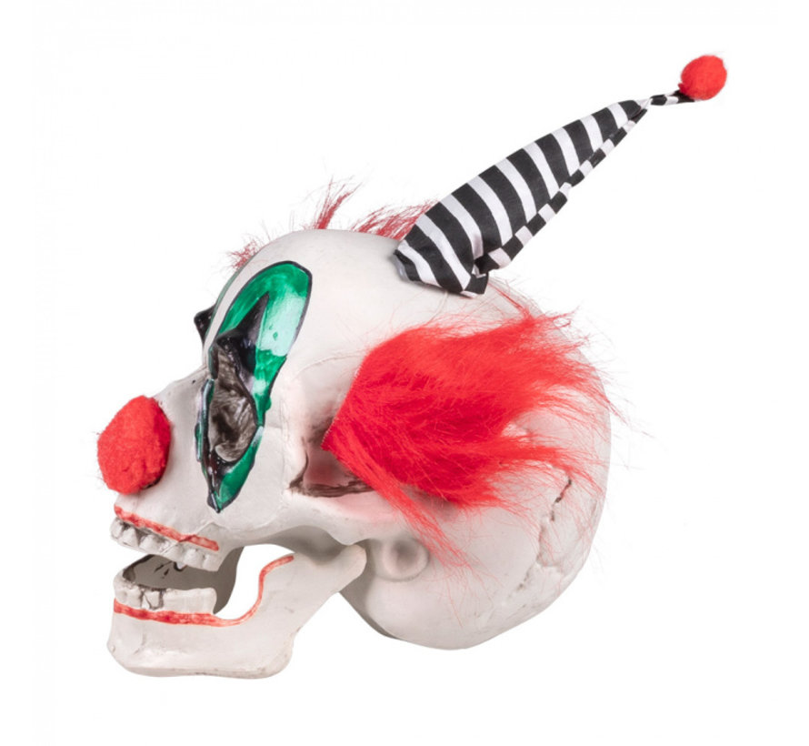 Killer clown decoratie met beweegbare kaak