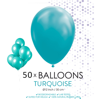 50 ballonnen turquoise