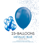 25 blauwe metallic ballonnen