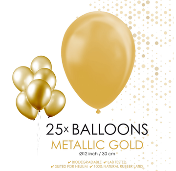 Goudkleurige metallic ballonnen