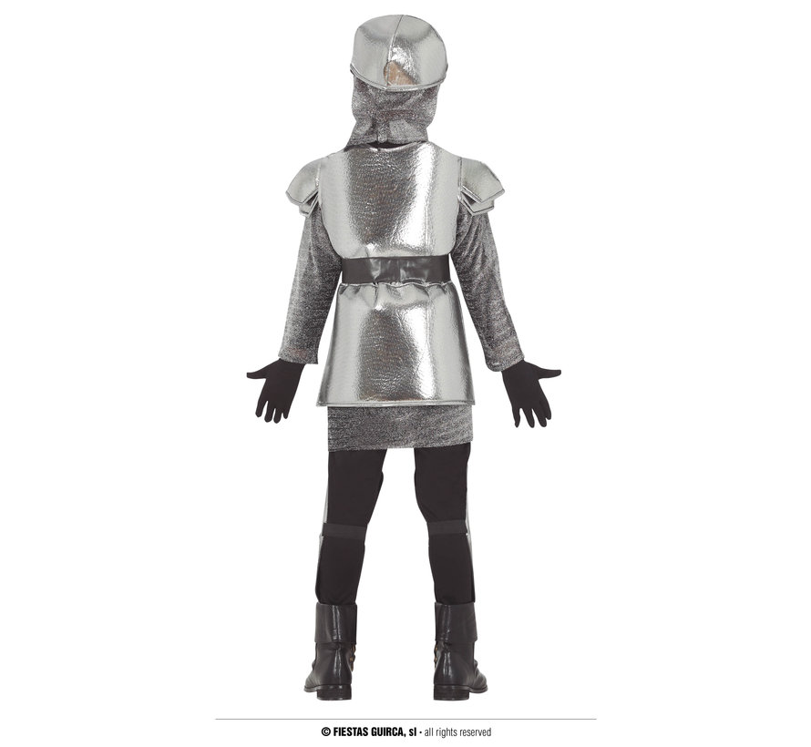 Kinder ridder harnas kostuum  zilverkleurig