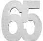 Verjaardag tafeldecoratie zilver 65