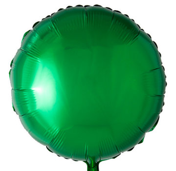 Blanco folieballon rond groen