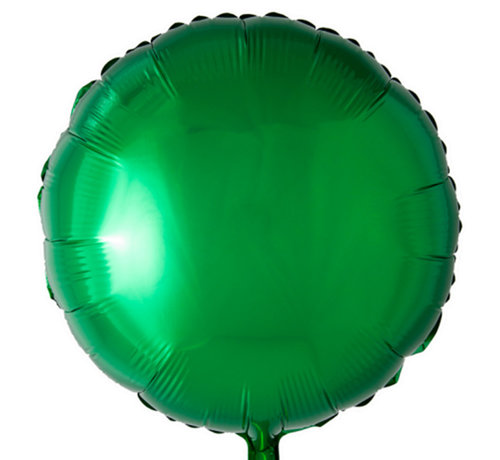 Blanco folieballon rond groen