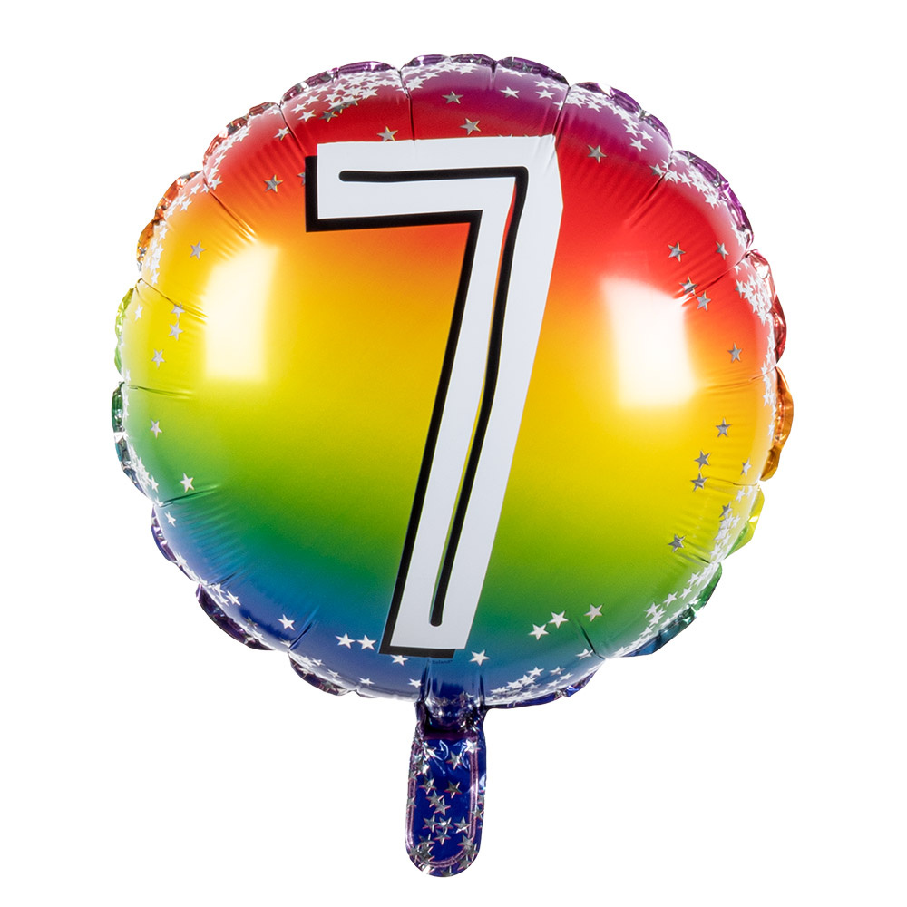 Ronde folie ballon 7 regenboog kleuren