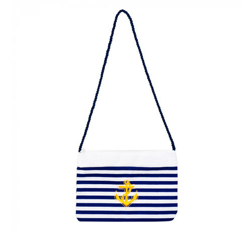 Gestreepte Marine tas