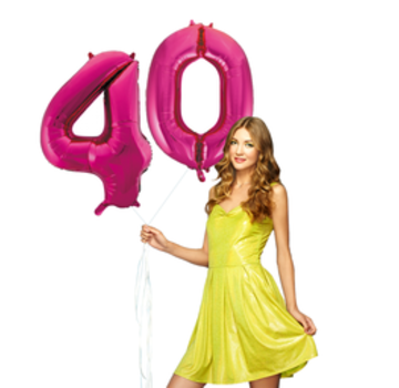 Pink cijfer ballon 40
