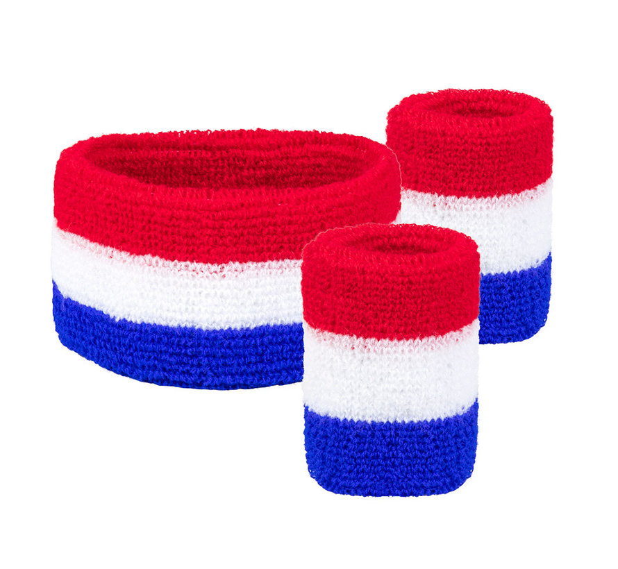 2 sets Haarband met zweetbandjes Nederland
