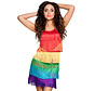 Regenboog flapper jurk maat 38-40