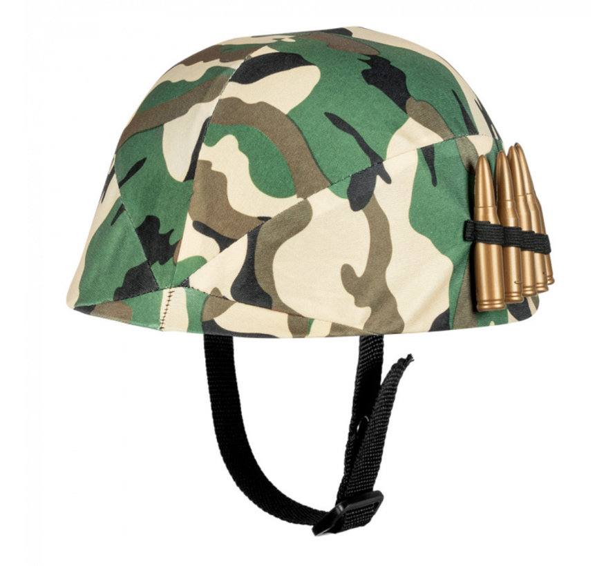 Camouflage leger helm kind verstelbaar