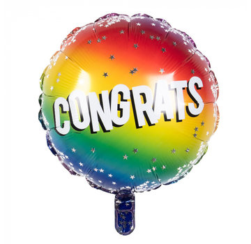 Ronde Folieballon 'Congrats'