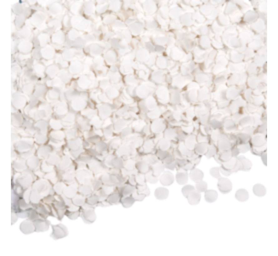 Papieren witte  confetti 100 gram