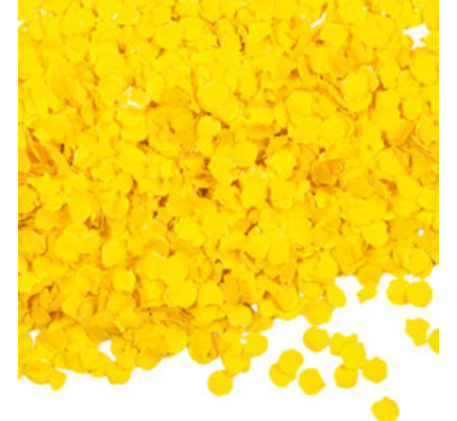 Papieren gele confetti 100 gram