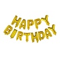 Folie Letter ballon 'Happy Birthday' Goudkleurig