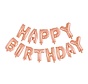 Folie Letter ballon 'Happy Birthday' Rosé Goudkleurig