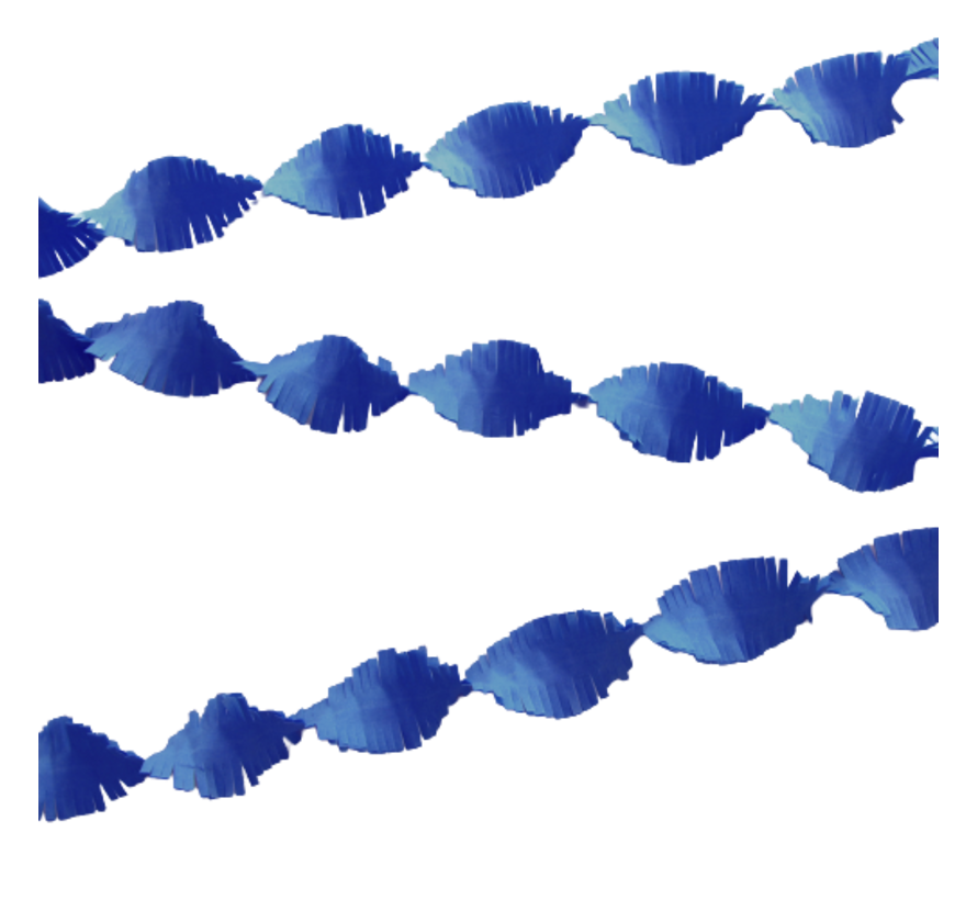 Crêpe papier slinger marine blauw