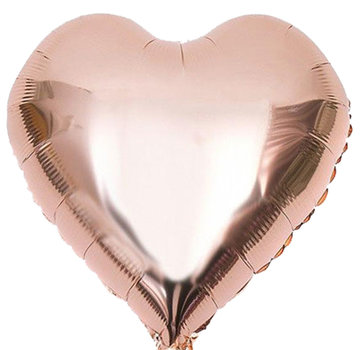 Folieballon hart Rosé Goudkleurig