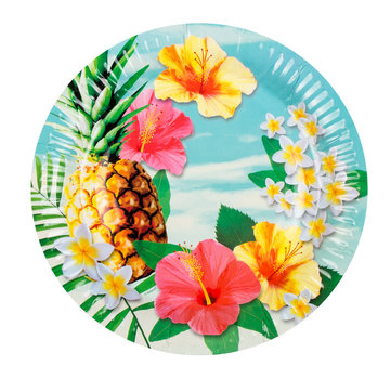 Milievriendelijke Tropische wegwerpbordjes hawaii paradise