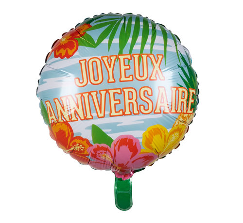 ballon en aluminium Paradise 'Joyeux Anniversaire