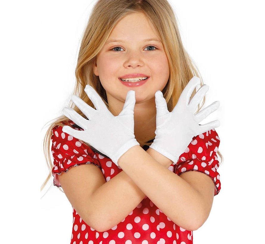 Kleine Witte handschoenen voor kinderen