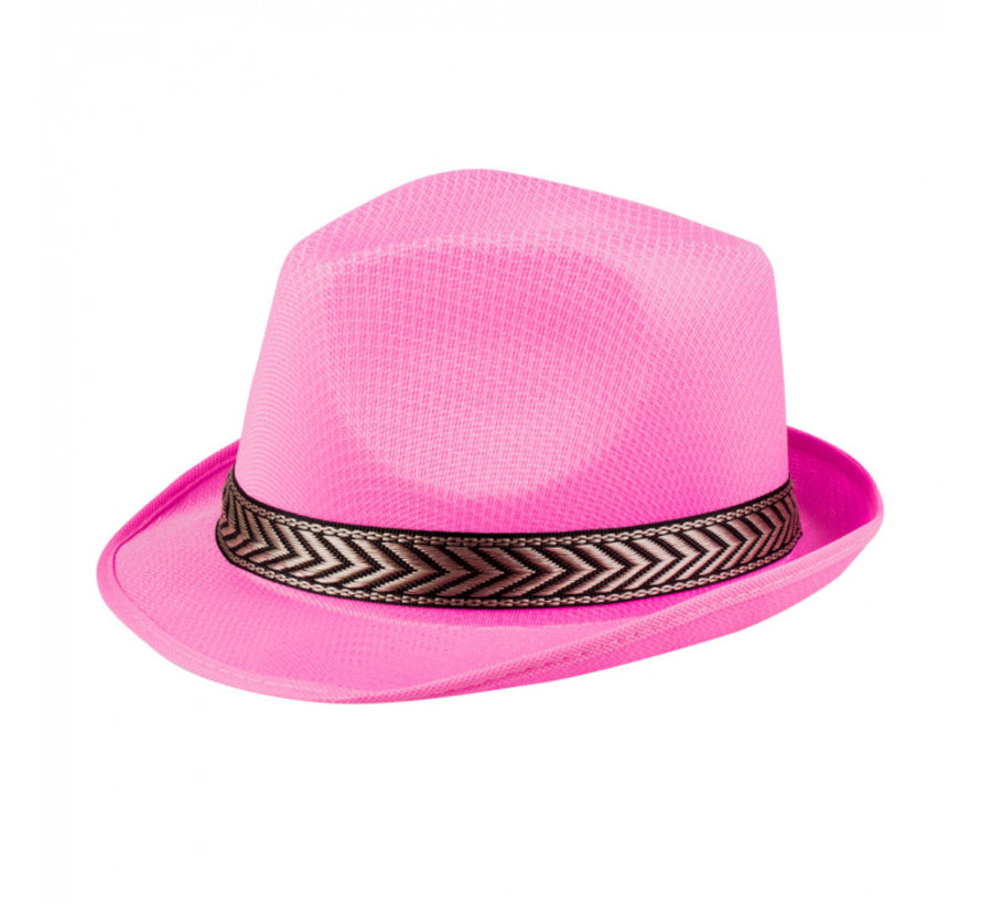 Gangster hoed roze volwassenen