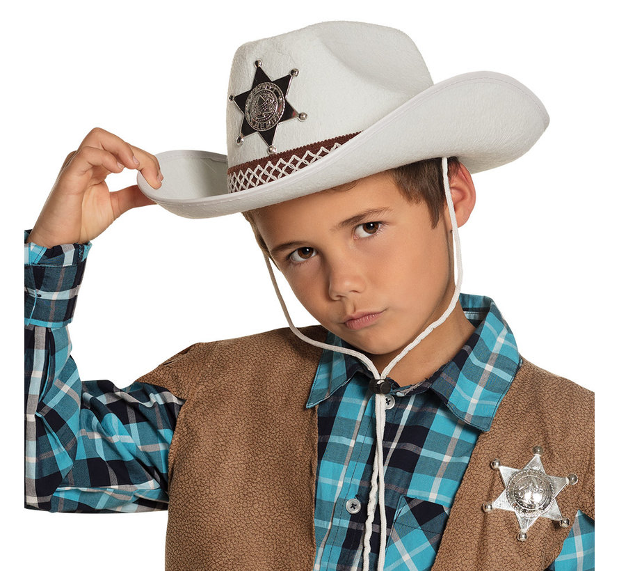 Kinderhoed Sheriff junior wit