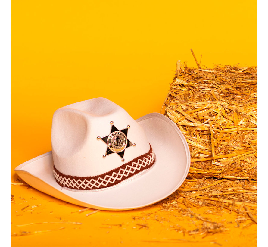 Kinderhoed Sheriff junior wit