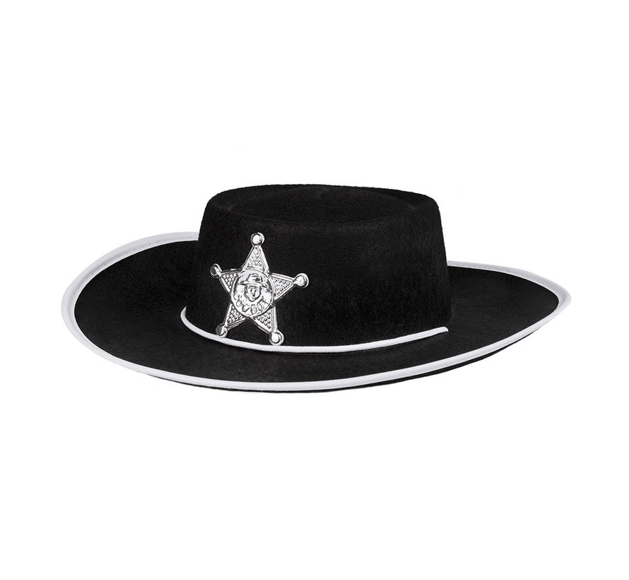 Kinderhoed Sheriff zwart